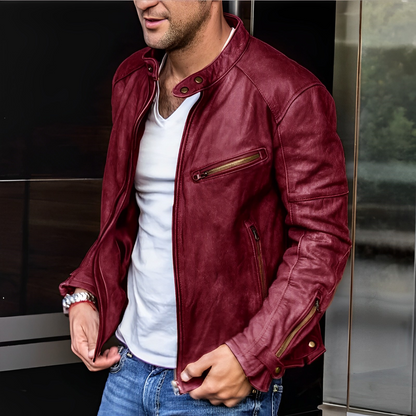 Men's elegant leather jacket - Keegan